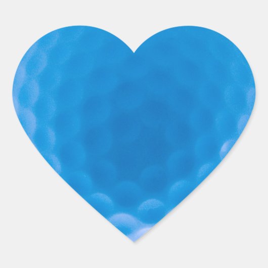 Golf Ball Texture Dimples Arctic Blue Hart Sticker (Voorkant)