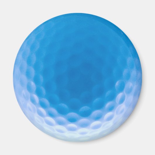 Golf Ball Texture Dimples Arctic Blue Magneet (Voorkant)