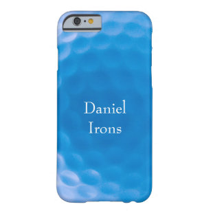 Golf Ball Texture Dimples Arctic Blue_personalized Barely There iPhone 6 Hoesje