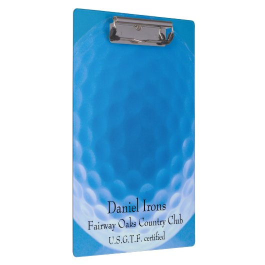 Golf Ball Texture Dimples Arctic Blue_personalized Klembord (Rechts)
