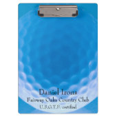 Golf Ball Texture Dimples Arctic Blue_personalized Klembord (Voorkant)