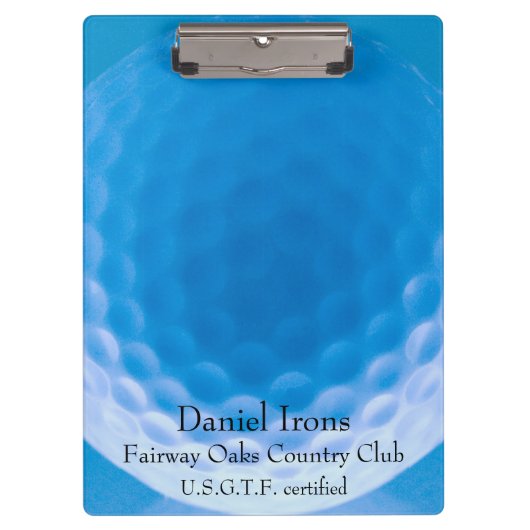 Golf Ball Texture Dimples Arctic Blue_personalized Klembord (Voorkant)
