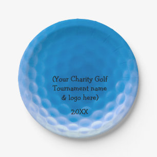 Golf Ball Texture Dimples Arctic Blue_personalized Papieren Bordje