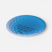 Golf Ball Texture Dimples Arctic Blue_personalized Papieren Bordje (Gekanteld)