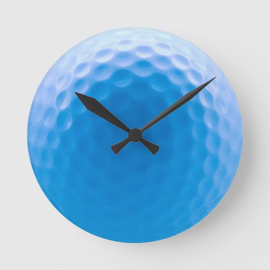 Golf Ball Texture Dimples Arctic Blue Ronde Klok (Voorkant)