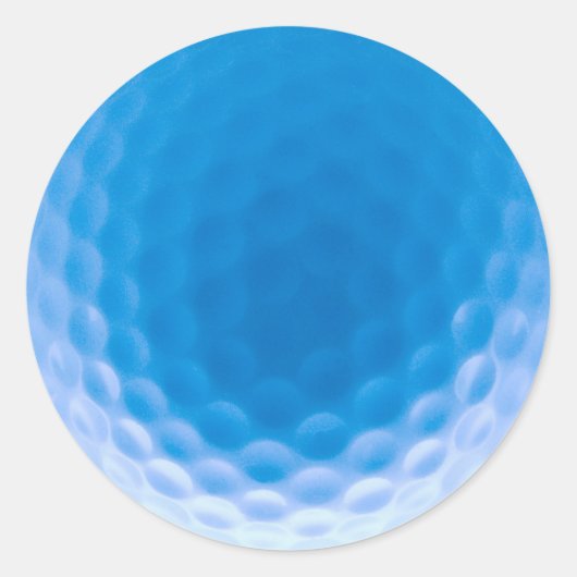 Golf Ball Texture Dimples Arctic Blue Ronde Sticker (Voorkant)