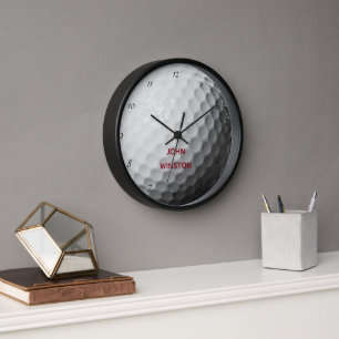 Golf Ball Texture Personalized Wall Clock