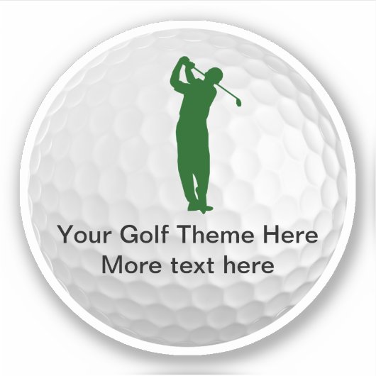 Golf Ball thema Golf Uitgesneden Sticker (Voorkant)