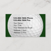 Golf Ball Thgerespecteerd Visitekaartje (Achterkant)