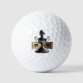 Golf Ball Trophy w/ Engraved Typography Initials  Golfballen (Voorkant)