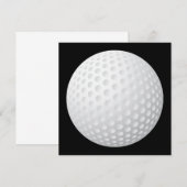 Golf Ball-uitnodiging Kaart (Voorkant / Achterkant)
