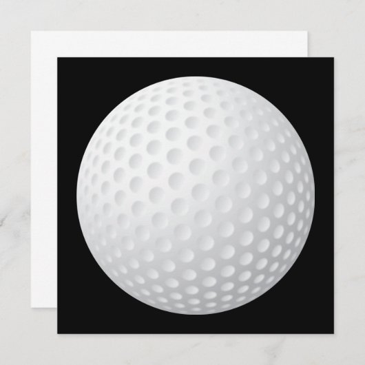 Golf Ball-uitnodiging Kaart (Voorkant / Achterkant)
