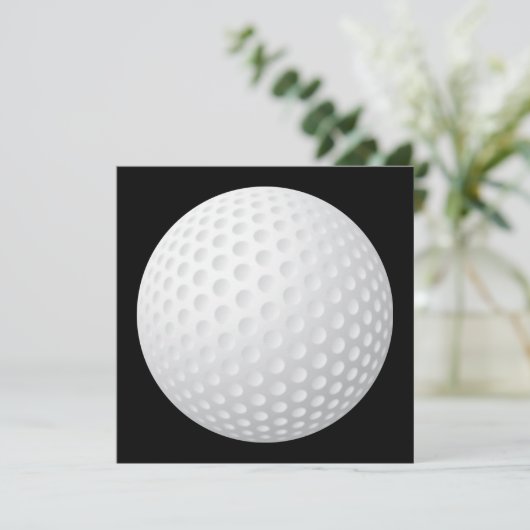 Golf Ball-uitnodiging Kaart (Staand voorkant)