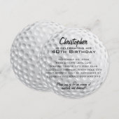 Golf Ball Verjaardagsfeest Kaart (Voorkant / Achterkant)