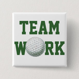 Golf Ball Vierkante Button 5,1 Cm