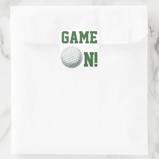 Golf Ball Vierkante Sticker (Tas)