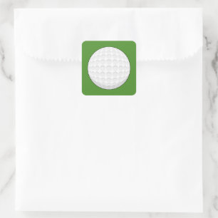 Golf Ball Vierkante Sticker