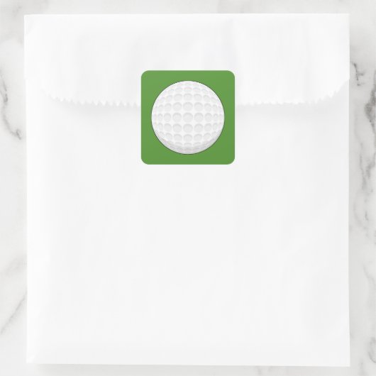 Golf Ball Vierkante Sticker (Tas)