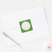 Golf Ball Vierkante Sticker (Envelop)