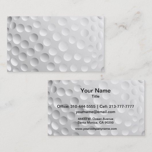 Golf Ball Visitekaartje (Voorkant / Achterkant)