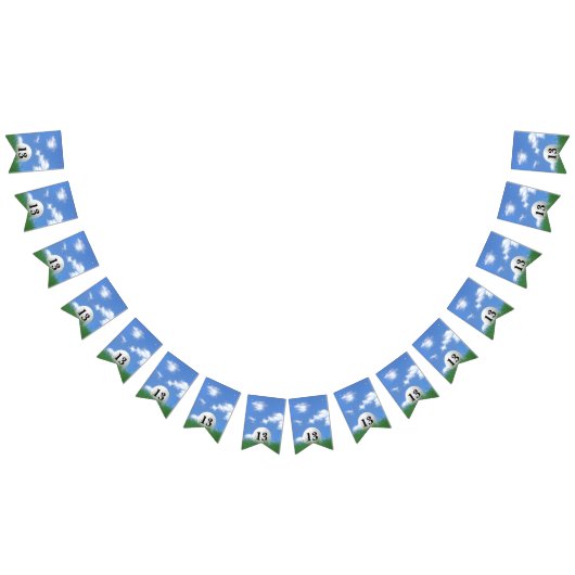 Golf Ball voor 13e verjaardag Bunting Flags Vlaggetjes (Alle)