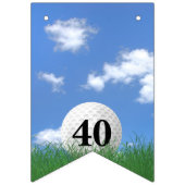 Golf Ball voor 40ste verjaardag Bunting Flags Vlaggetjes (Tweede vlag)