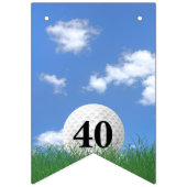 Golf Ball voor 40ste verjaardag Bunting Flags Vlaggetjes (Eerste vlag)