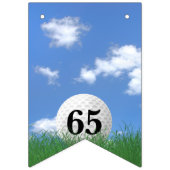 Golf Ball voor 65ste verjaardag Bunting Flags Vlaggetjes (Tweede vlag)
