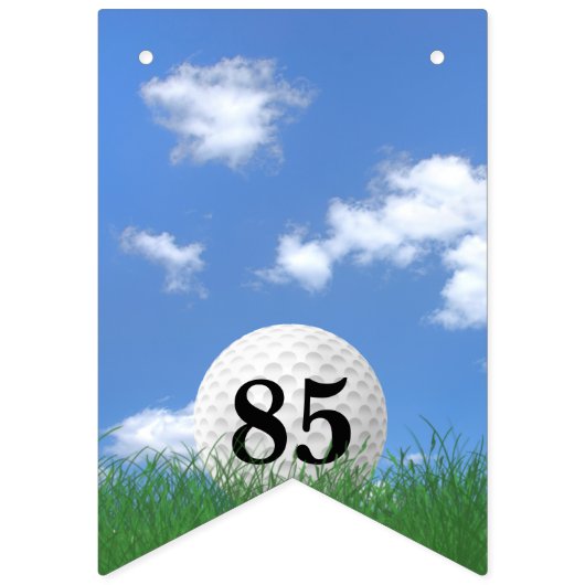 Golf Ball voor 85ste verjaardag Bunting Flags Vlaggetjes (Tweede vlag)