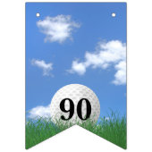 Golf Ball voor 90ste verjaardag Bunting Flags Vlaggetjes (Tweede vlag)