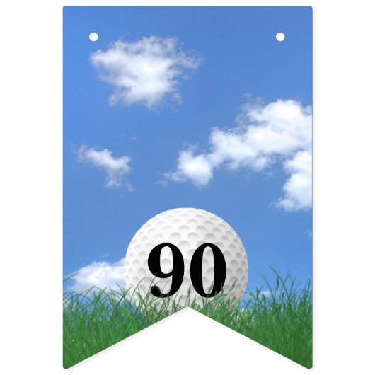 Golf Ball voor 90ste verjaardag Bunting Flags Vlaggetjes (Tweede vlag)