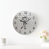 Golf Ball Wall Clock w Numbers en Golfer Grote Klok (Huis)