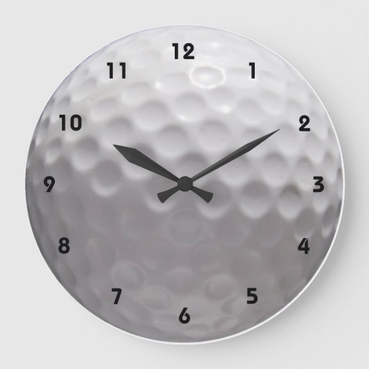 Golf Ball Wall klok met cijfers (Voorkant)