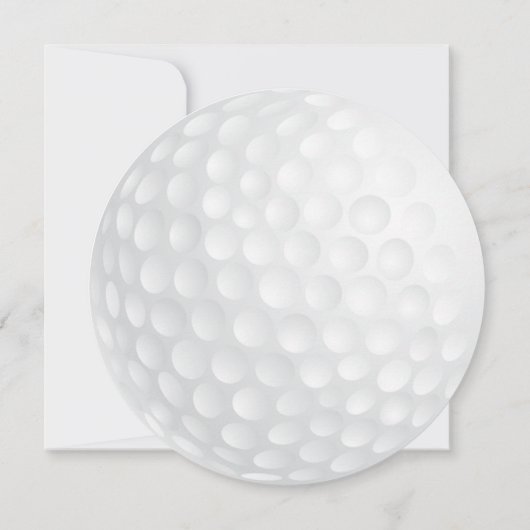 Golf Ball Wedding Invitation Kaart (Achterkant)