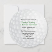 Golf Ball Wedding Invitation Kaart (Voorkant)