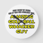 Golf Ball Whacker Guy Ronde Klok (Voorkant)
