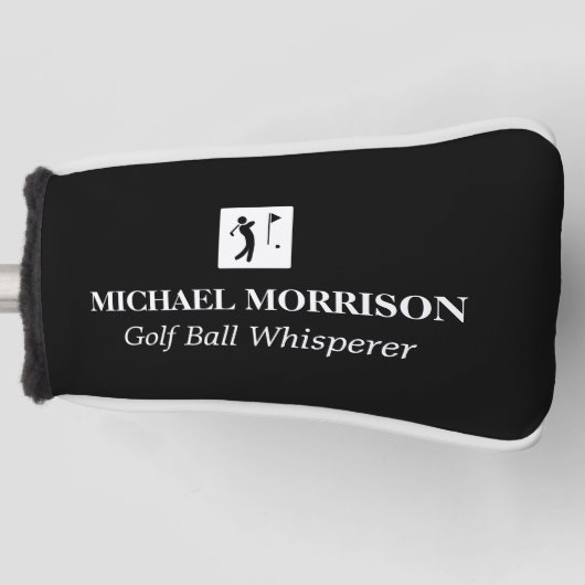 Golf Ball Whisperer Persoonlijke naam Golf Head Co Golfheadcover (Voorkant)