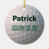 Golf Ball with Dimples Personalized Name Title Keramisch Ornament (Voorkant)