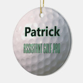 Golf Ball with Dimples Personalized Name Title Keramisch Ornament (Links)