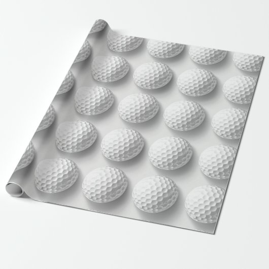 Golf Ball Wrapping Paper - Perfect voor golfliefhe Cadeaupapier (Uitgerold)