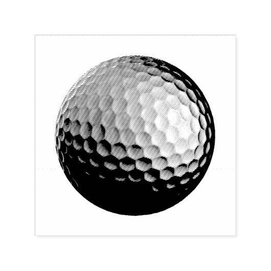 Golf Ball Zelfinkt Stempel (Design)