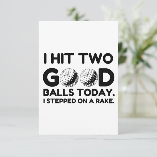 GOLF-BALLEN BEDANKKAART (Staand voorkant)