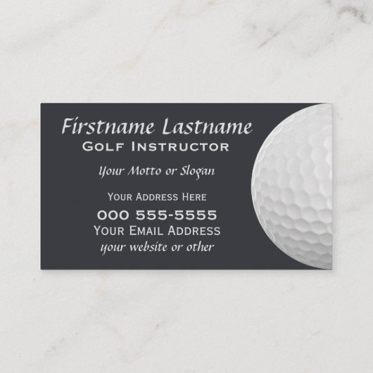 Golf Balls aangepaste visitekaartjes (Achterkant)