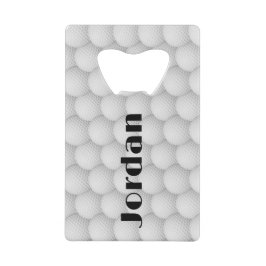 Golf Balls Abstract Design Bottle Open Creditkaart Flessenopener