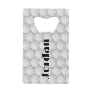 Golf Balls Abstract Design Bottle Open Creditkaart Flessenopener