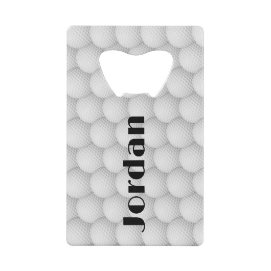 Golf Balls Abstract Design Bottle Open Creditkaart Flessenopener (Voorkant)