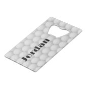 Golf Balls Abstract Design Bottle Open Creditkaart Flessenopener (Voorkant Gekanteld)