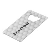 Golf Balls Abstract Design Bottle Open Creditkaart Flessenopener (Achterkant Gekanteld)