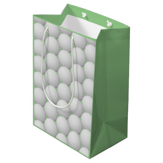 Golf Balls Abstract Design Gift Bag Medium Cadeauzakje (Achterkant Gekanteld)