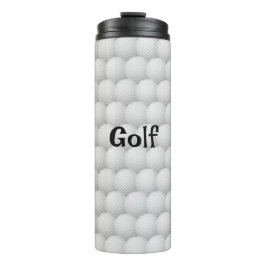 Golf Balls Abstract Design Thermal Tumbler Thermosbeker